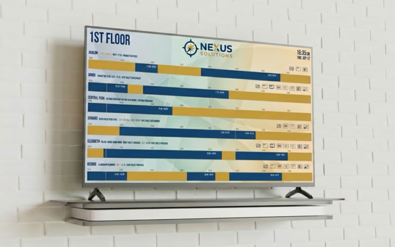 Door Tablet wayfinding cluster view