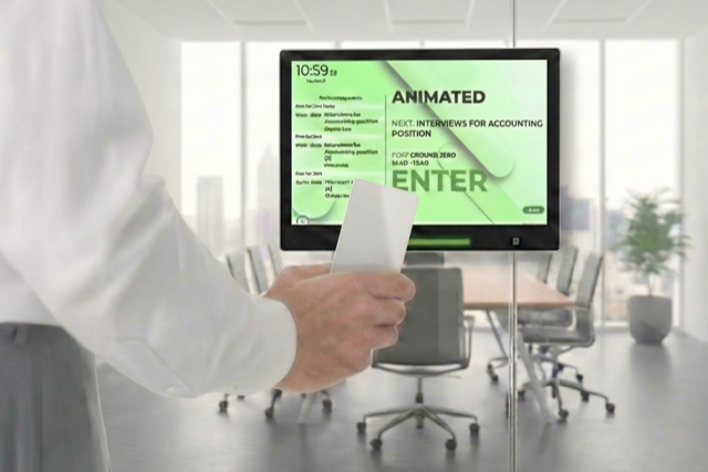 Door Tablet NXT with man tapping RFID card