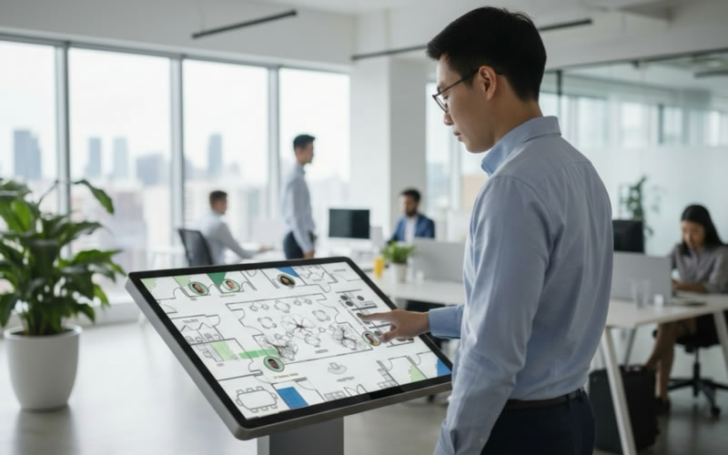 Hot Desk Floorplan Kiosk